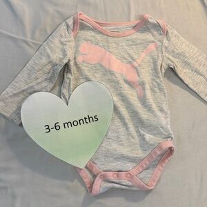 Puma - long sleeve onesie top/shirt. Size 3-6 months
